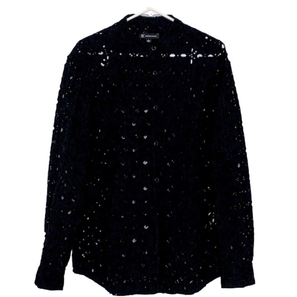 INC Beach Cover Up, Size L, Black Eyelet - Picture 1 of 6